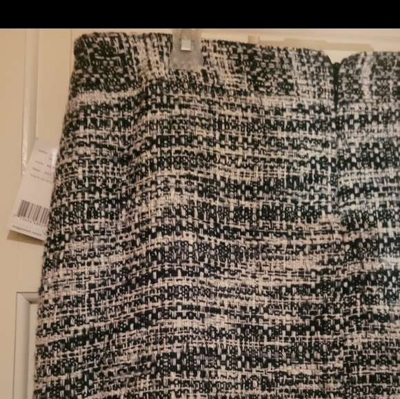 Axcess Liz Claiborne women's skirt tweed cotton blend lined Black/white 16 - Picture 5 of 9